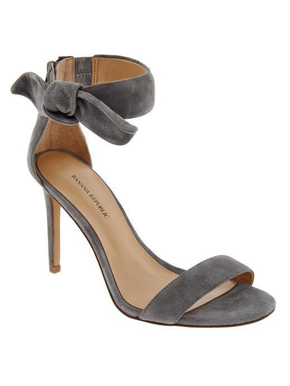 NEW Banana Republic Gray Bow Heels Size: 6